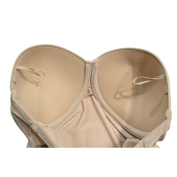 Ambrielle Shapewear Slip 36D Strapless Underwire Cups Body Shaper Slimming Nude - Picture 7 of 15
